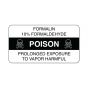 Hazard Label (Paper, Permanent) Formalin 0.1  3"x1 5/8" White - 500 Labels per Roll