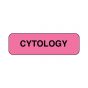 Lab Communication Label (Paper, Permanent) Cytology  1 1/4"x3/8" Fluorescent Pink - 1000 per Roll