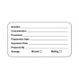 Hazard Label (Paper, Permanent) Solution ___  3"x1 5/8" White - 1000 Labels per Roll