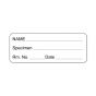 Lab Communication Label (Paper, Permanent) Name___ Specimen  2"x3/4" White - 1000 per Roll