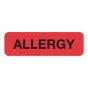 Label Paper Permanent Allergy  1 1/4"x3/8" Fl. Red 1000 per Roll