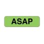 Lab Communication Label (Paper, Permanent) Asap  1 1/4"x3/8" Fluorescent Green - 1000 per Roll