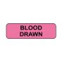 Lab Communication Label (Paper, Permanent) Blood Drawn  1 1/4"x3/8" Fluorescent Pink - 1000 per Roll