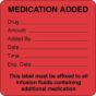 Label Paper Permanent Medication Added 2 1/2" x 2 1/2", Fl. Red, 500 per Roll