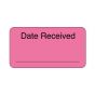 Lab Communication Label (Paper, Permanent) Date Received  1 5/8"x7/8" Fluorescent Pink - 1000 per Roll