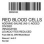 ISBT 128 Label (Synthetic, Permanent) "Red Blood Cells'' 2"x2" White - 500 per Roll