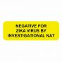 NEGATIVE FOR ZIKA, YELLOW LABEL