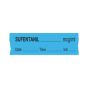 Anesthesia Tape with Date, Time & Initial (Removable) Sufentanil mcg/ml 1/2" x 500" - 333 Imprints - Blue - 500 Inches per Roll