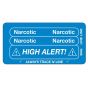 IV Label Piggyback Paper Permanent Narcotic Narcotic 3" Core 1 1/2"x3 Blue 1000 per Roll