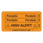 IV Label Piggyback Paper Permanent Paralytic Paralytic 3" Core 1 1/2"x3 Fl. Orange 1000 per Roll