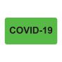 Covid-19 Label Paper Permanent, 1" Core, 2-15/16"x1-1/2" Fluorescent Green, 333 per Roll