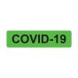 Covid-19 Label Paper Permanent, 1" Core, 1-7/16"x3/8" Fluorescent Green, 666 per Roll