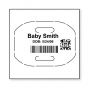 PEDIATRIC BAR CODE TAGS, 1-UP, 1.5" CORE, AM