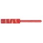 PrimeBand® Insert Wristband Vinyl Extra Wide, Snap Closure 1-3/8" x 12" Adult Red, 250 per Box