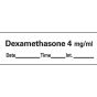 Anesthesia Tape with Date, Time, and Initial Removable Dexamethasone 4 mg/ml 1" Core 1/2" x 500" Imprints White 333 500 Inches per Roll