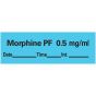 Anesthesia Tape with Date, Time, and Initial Removable Morphine Pf 0.5 mg/ml 1" Core 1/2" x 500" Imprints Blue 333 500 Inches per Roll