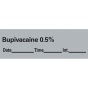 Anesthesia Tape with Date, Time & Initial (Removable) Bupivacaine 0.5% 1/2" x 500" - 333 Imprints - Gray - 500 Inches per Roll