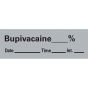 Anesthesia Tape with Date, Time & Initial (Removable) Bupivacaine % 1/2" x 500" - 333 Imprints - Gray - 500 Inches per Roll