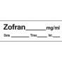 Anesthesia Tape with Date, Time & Initial (Removable) Zofran mg/ml Date 1/2" x 500" - 333 Imprints - White - 500 Inches per Roll