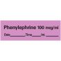 Anesthesia Tape with Date, Time, and Initial Removable Phenylephrine 100 mcg/ml 1 Core 1/2" x 500" Imprints Violet 333 500 Inches per Roll