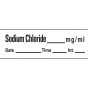 Anesthesia Tape with Date, Time, and Initial Removable Sodium Chloride mg/ml 1" Core 1/2" x 500" Imprints White 333 500 Inches per Roll