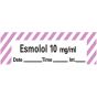 Anesthesia Tape with Date, Time & Initial (Removable) Esmolol 10 mg/ml 1 Core 1/2" x 500" - 333 Imprints - White with Violet - 500 Inches per Roll