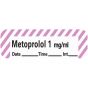 Anesthesia Tape with Date, Time, and Initial Removable Metoprolol 1 mg/ml 1" Core 1/2" x 500" Imprints White with Violet 333 500 Inches per Roll