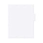 Filepro® Chart Divider Side Tab Position #2 or #3 1/4 Cut Blank|Paper Tab White 100# White 8-1/2"x11" - 300 per Box