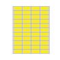 Label Laser Piggyback Paper Permanent 4 1 3/4"x3/4" Yellow 44 per Sheet, 250 Sheets per Box