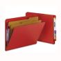 Smead® End Tab Folder Fas# 1&3, 25pt Pressboard Red 2 Dividers 2" Expansion 12-1/4" x 9-1/2", 50 per Case