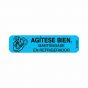 Communication Label (Paper, Permanent) Agitese Bien. 1 9/16" x 3/8" Blue - 500 per Roll, 2 Rolls per Box