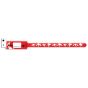 KangaBand® Write-on Wristband Poly 1"x10 1/4" Pediatric Red with Black Imprint - 250 per Box 