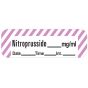 Anesthesia Label with Date, Time & Initial (Paper, Permanent) Nitroprusside mg/ml 1 1/2" x 1/2" White with Violet - 600 per Roll