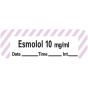 Anesthesia Label with Date, Time & Initial (Paper, Permanent) Esmolol 10 mg/ml 1 1 1/2" x 1/2" White with Violet - 600 per Roll