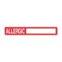 Label Paper Removable Allergic 6" x 1", Red, 500 per Roll