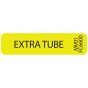 Lab Communication Label (Paper, Removable) Extra Tube 1 1/4"x5/16" Fluorescent Chartreuse - 760 per Roll