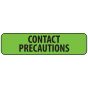 Label Paper Removable Contact Precautions, 1" Core, 1 1/4" x 5/16", Fl. Green, 760 per Roll