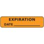 Label Paper Removable Expiration Date, 1" Core, 1 1/4" x 5/16", Fl. Orange, 760 per Roll