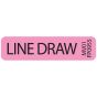 Lab Communication Label (Paper, Removable) Line Draw 1 1/4"x5/16" Fluorescent Pink - 760 per Roll