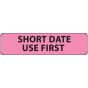 Label Paper Removable Short Date Use, 1" Core, 1 1/4" x 5/16", Fl. Pink, 760 per Roll