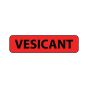 Label Paper Permanent Vesicant, 1" Core, 1 1/4" x 5/16", Fl. Red, 760 per Roll