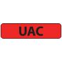 Label Paper Permanent UAC, 1" Core, 1 1/4" x 5/16", Fl. Red, 760 per Roll