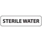 Label Paper Removable Sterile Water, 1" Core, 1 1/4" x 5/16", White, 760 per Roll