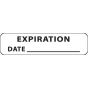 Label Paper Removable Expiration Date, 1" Core, 1 1/4" x 5/16", White, 760 per Roll