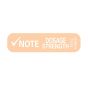 Label Paper Removable Note Dosage Strength, 1" Core, 1 7/16" x 3/8", Fl. Orange, 666 per Roll