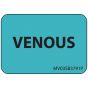 Label Paper Permanent Venous, 1" Core, 1 7/16" x 1", Blue, 666 per Roll