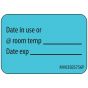 Label Paper Permanent Date In Use 1" Core 1 7/16"x1 Blue 666 per Roll