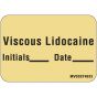 Label Paper Removable Viscous Lidocaine, 1" Core, 1 7/16" x 1", Tan, 666 per Roll