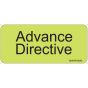 Label Paper Removable Advance Directive, 1" Core, 2 1/4" x 1", Fl. Chartreuse, 420 per Roll