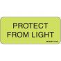 Label Paper Removable Protect From Light, 1" Core, 2 1/4" x 1", Fl. Chartreuse, 420 per Roll